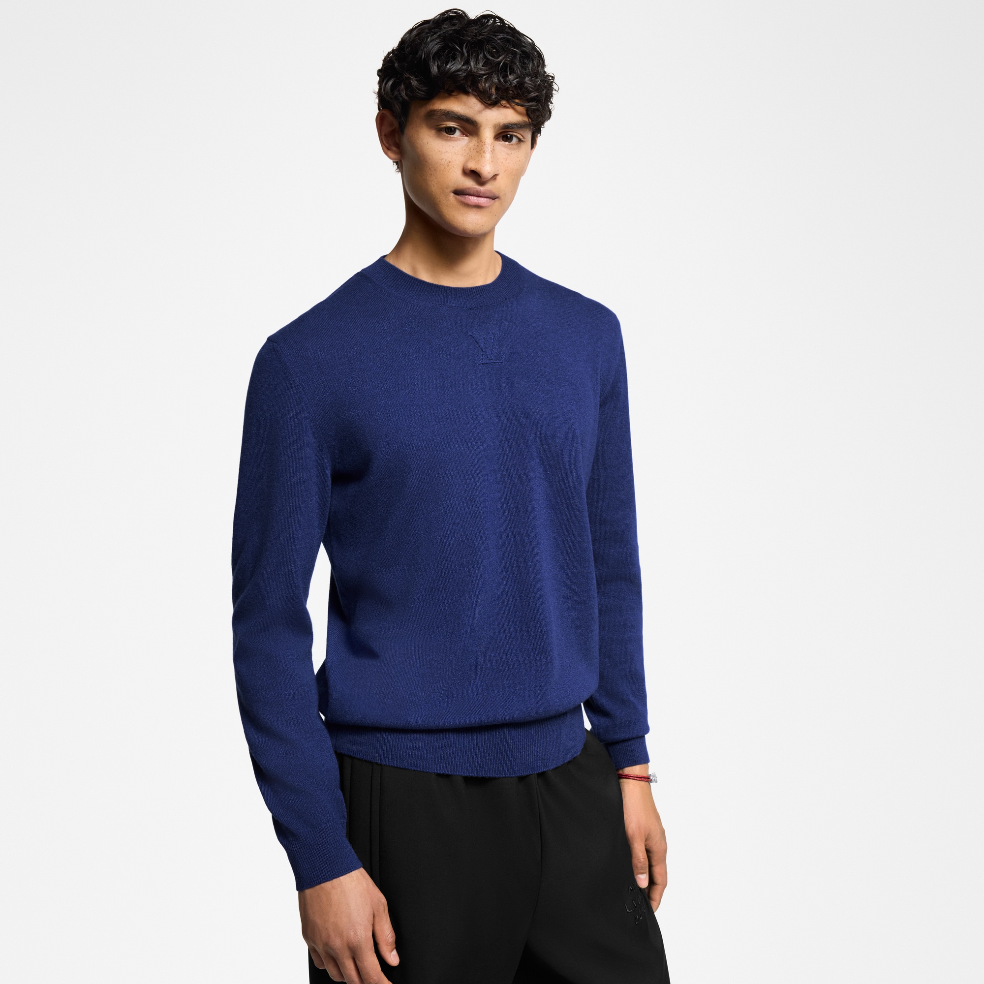 LV Embossed Cashmere Crewneck  in Men