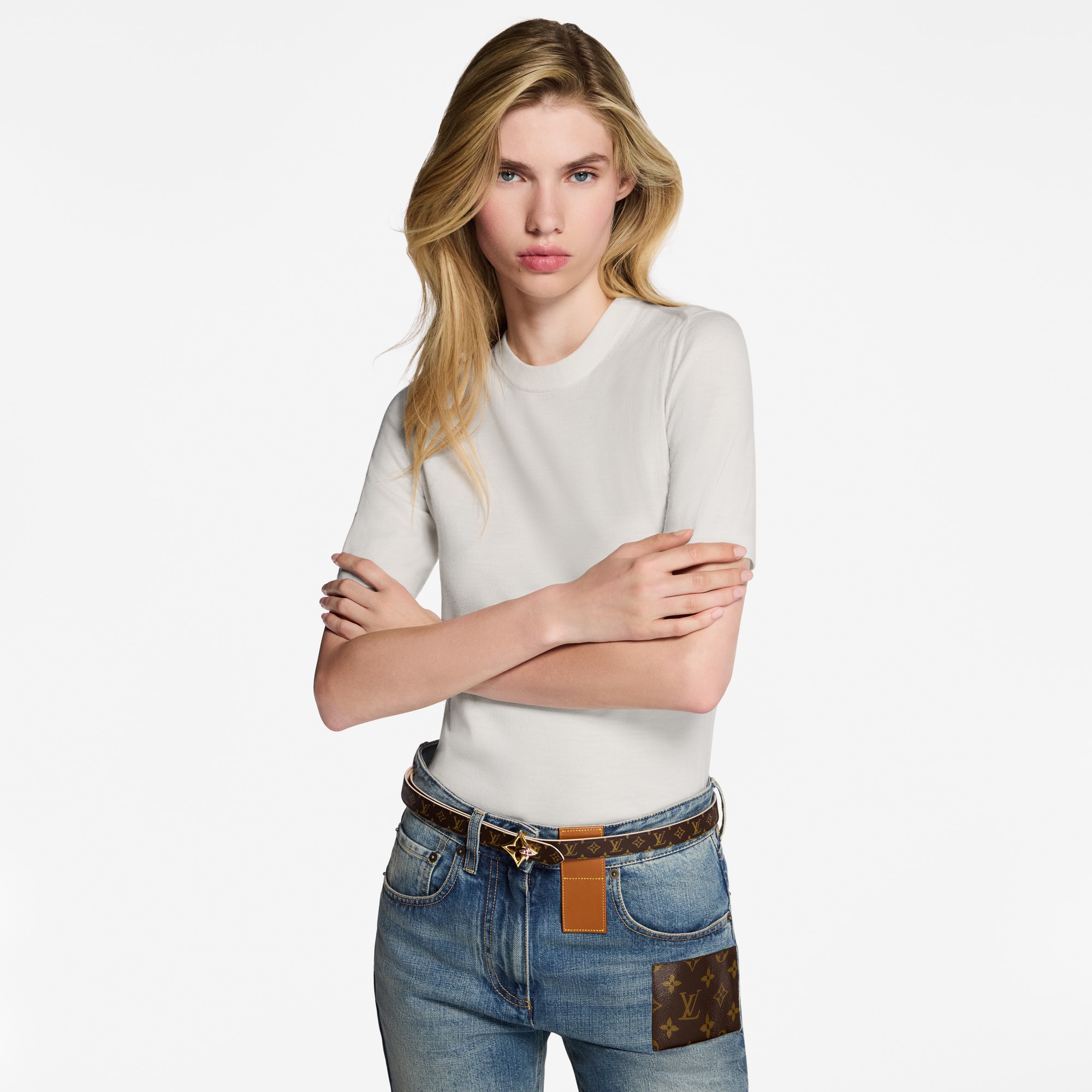 LV Flowergram Enamel 30mm Reversible Belt  in Women