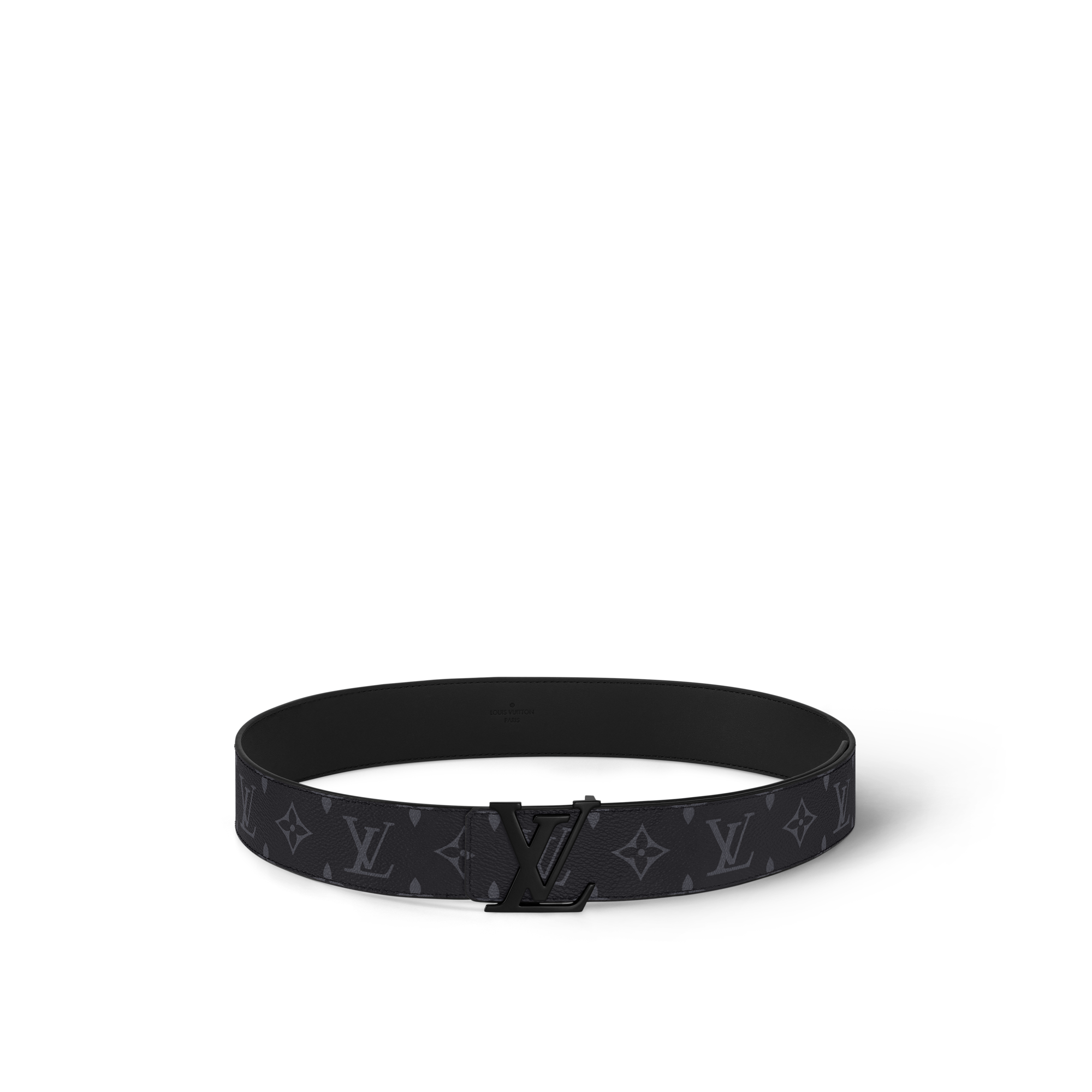 LV Initiales 40mm Matte Black Belt  in Men