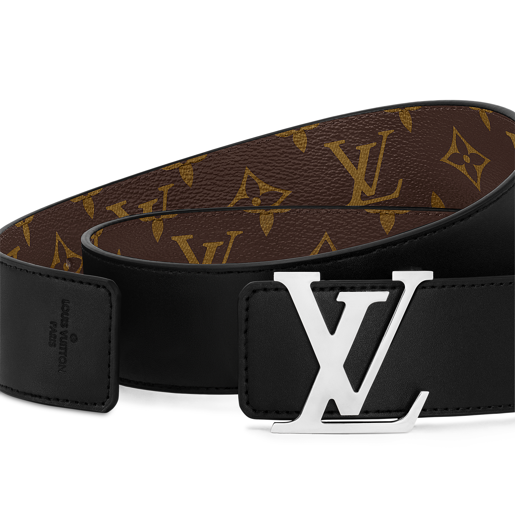 LV Initiales 40MM Reversible Monogram Macassar in Men