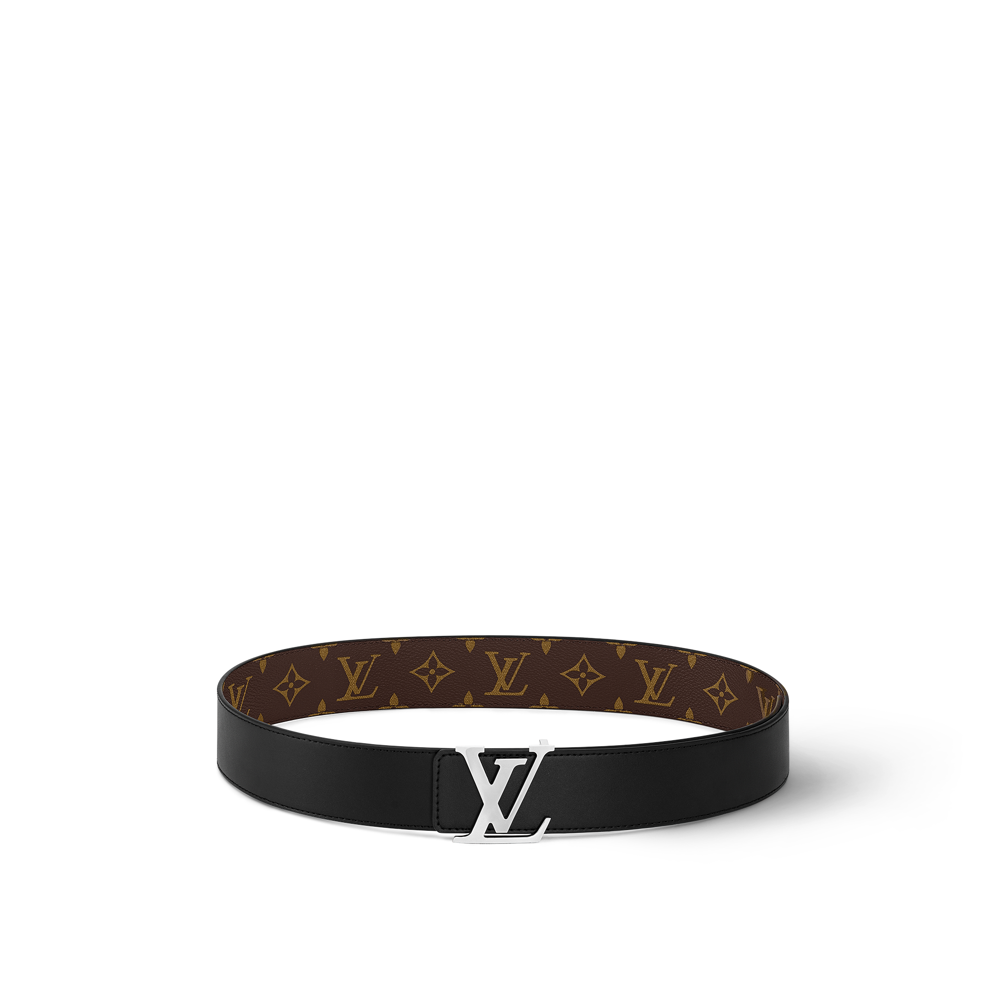 LV Initiales 40MM Reversible Monogram Macassar in Men