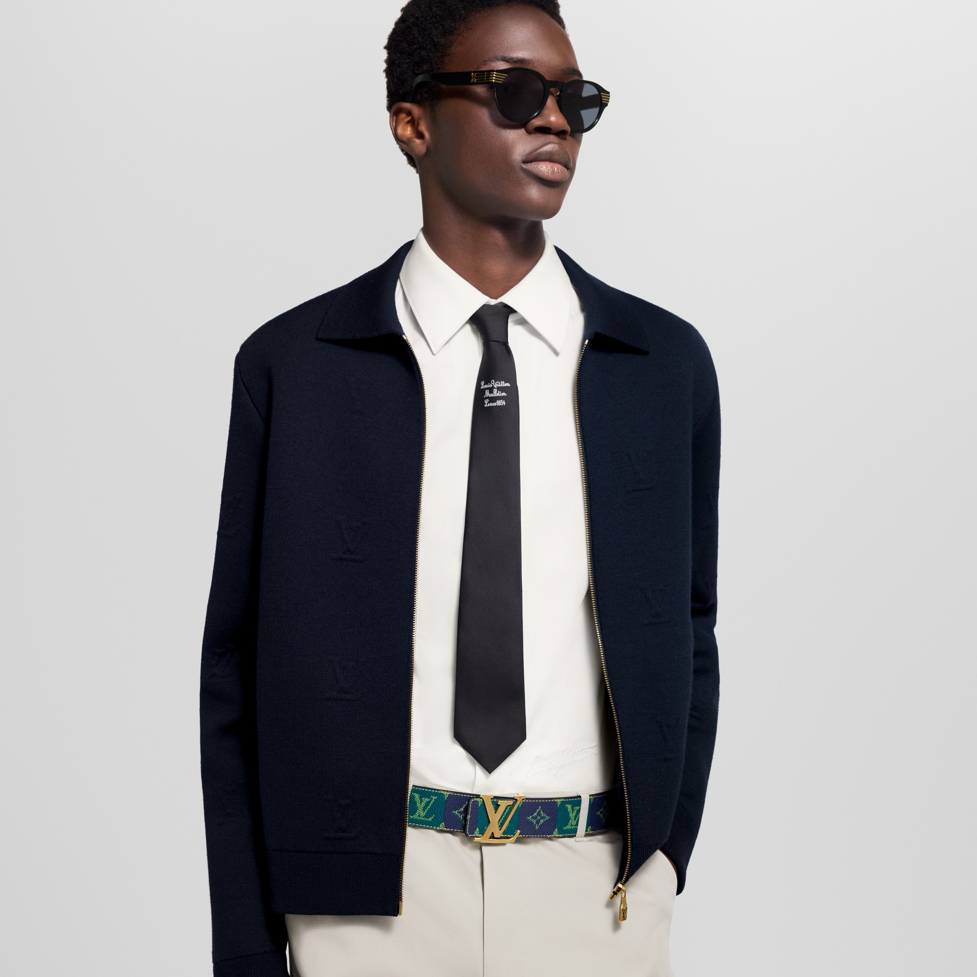 LV Initiales College Monogram Heritage 40mm Reversible Belt  in Men