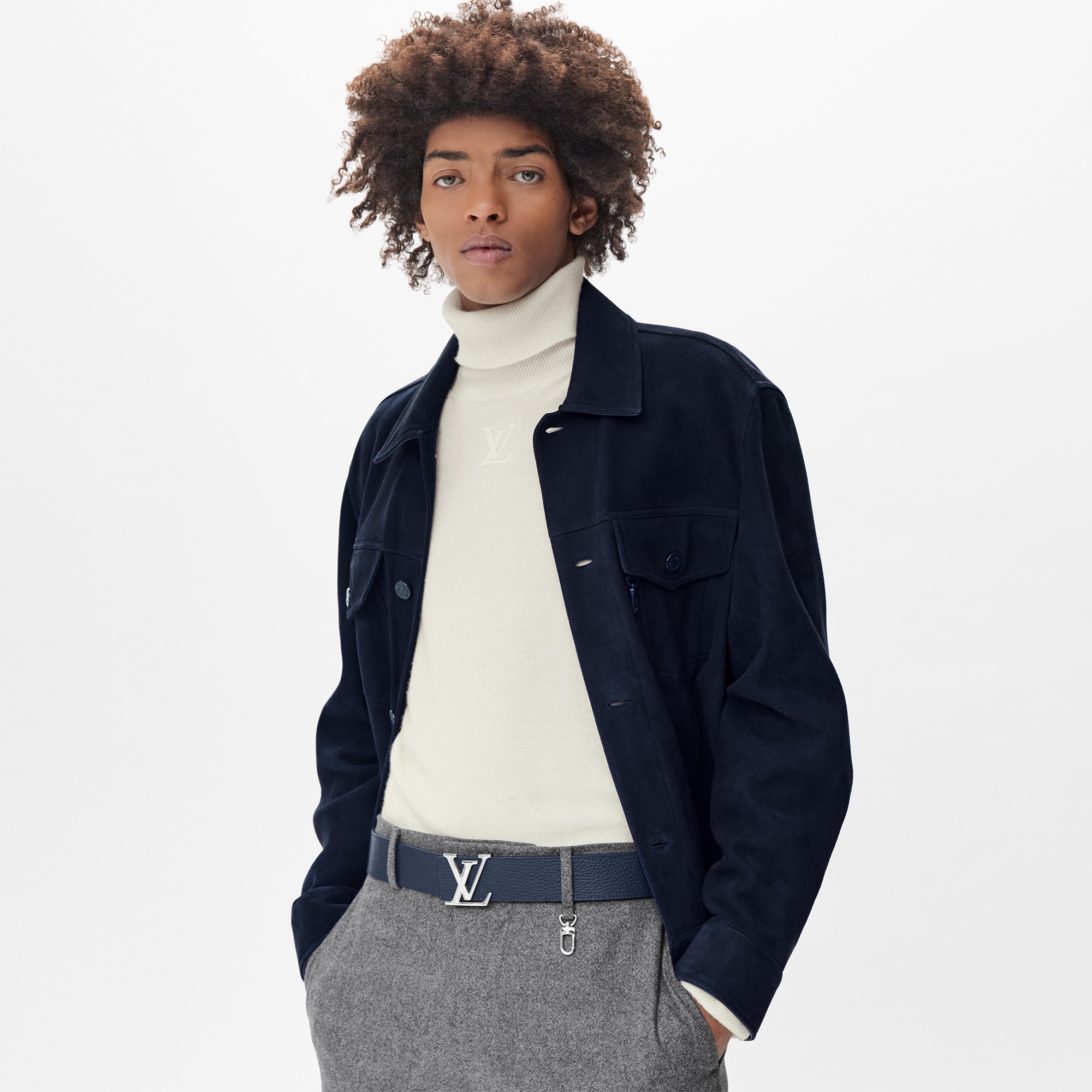 LV Initiales Taurillon 40mm Reversible Belt Taurillon in Men