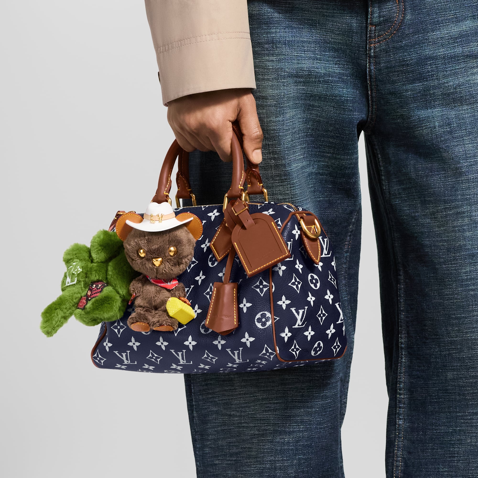 LV Louis Bear Bag Charm . in Men