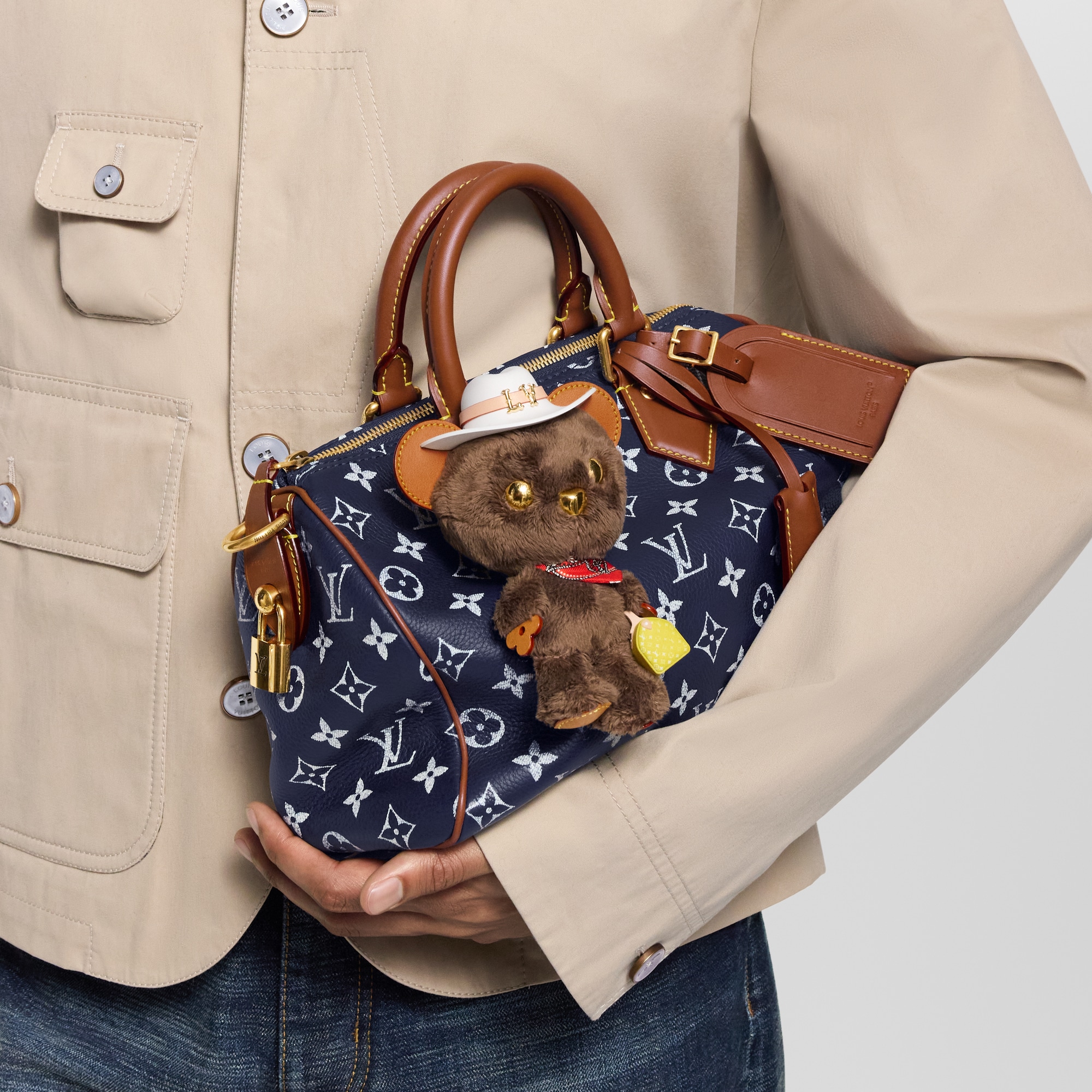 LV Louis Bear Bag Charm . in Men