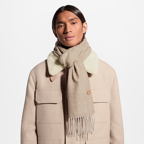 LV Malletier Scarf cropped worn view