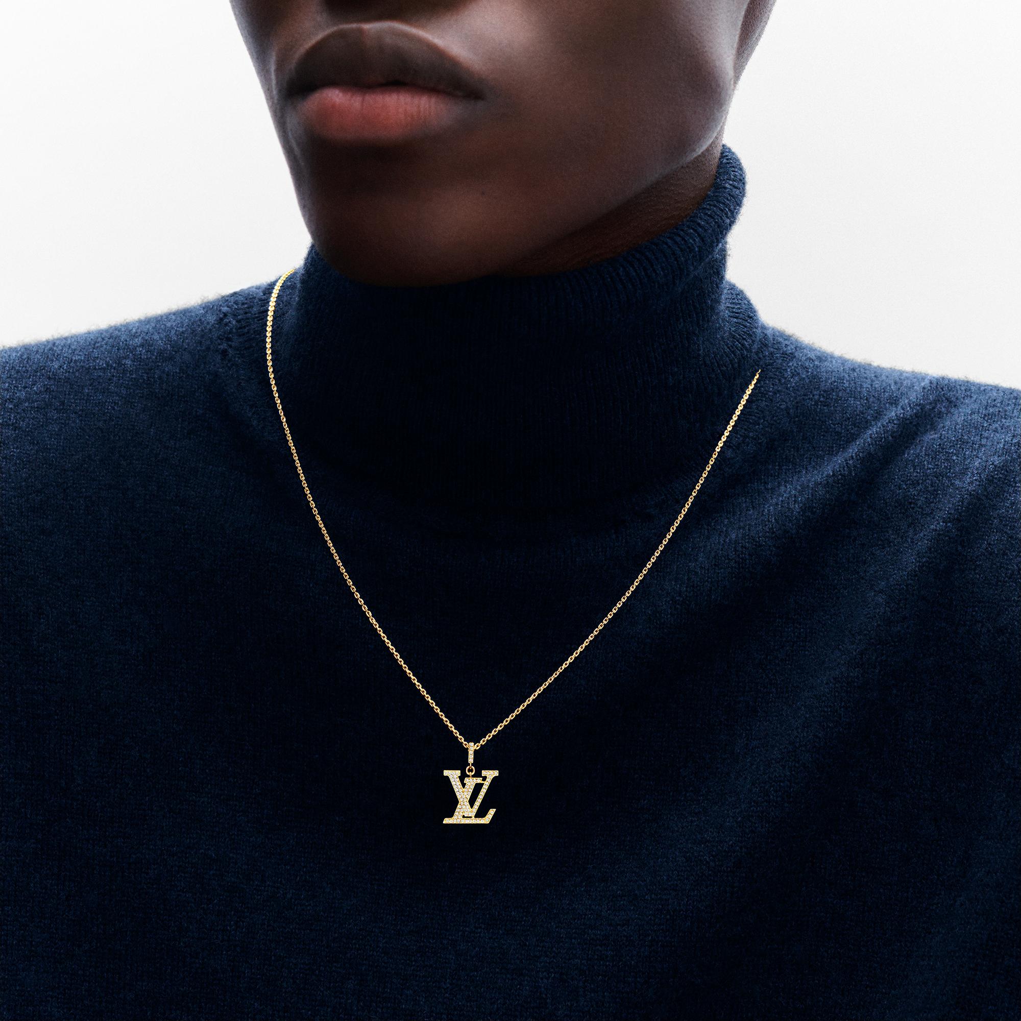 LV Medium Pendant, Yellow Gold And Diamonds  in Jewellery