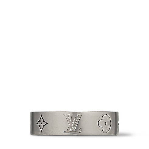 LV Mosaic Thin Ring front view