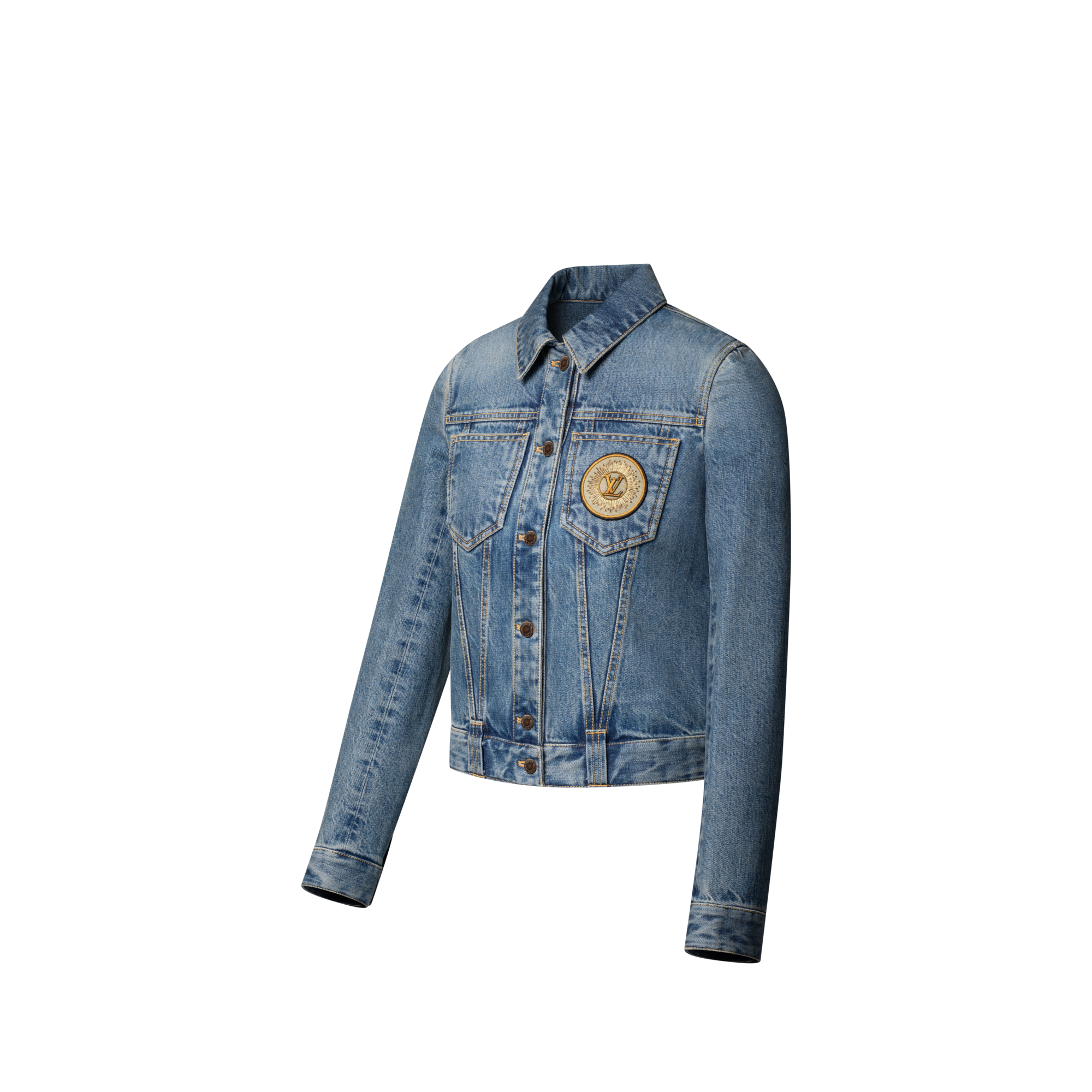 LV Patch Denim Jacket
  in Women