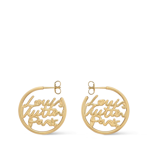LV Script Hoops PM . in Women's Fashion Jewellery Earrings collections by Louis Vuitton (Product zoom)
