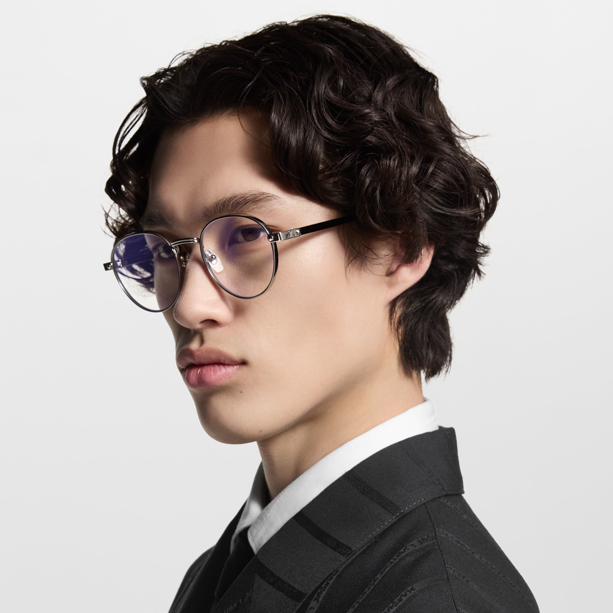 LV Signature Round Anti-Blue-Light Glasses . in Men