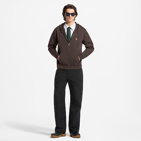 LV Signature Zipped Hoodie worn view