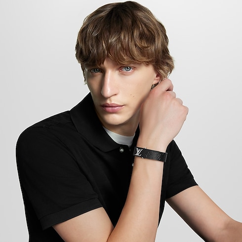 LV Slim Shadow Bracelet Monogram Shadow in Men's Fashion Jewellery Bracelets for Men collections by Louis Vuitton (Product zoom)