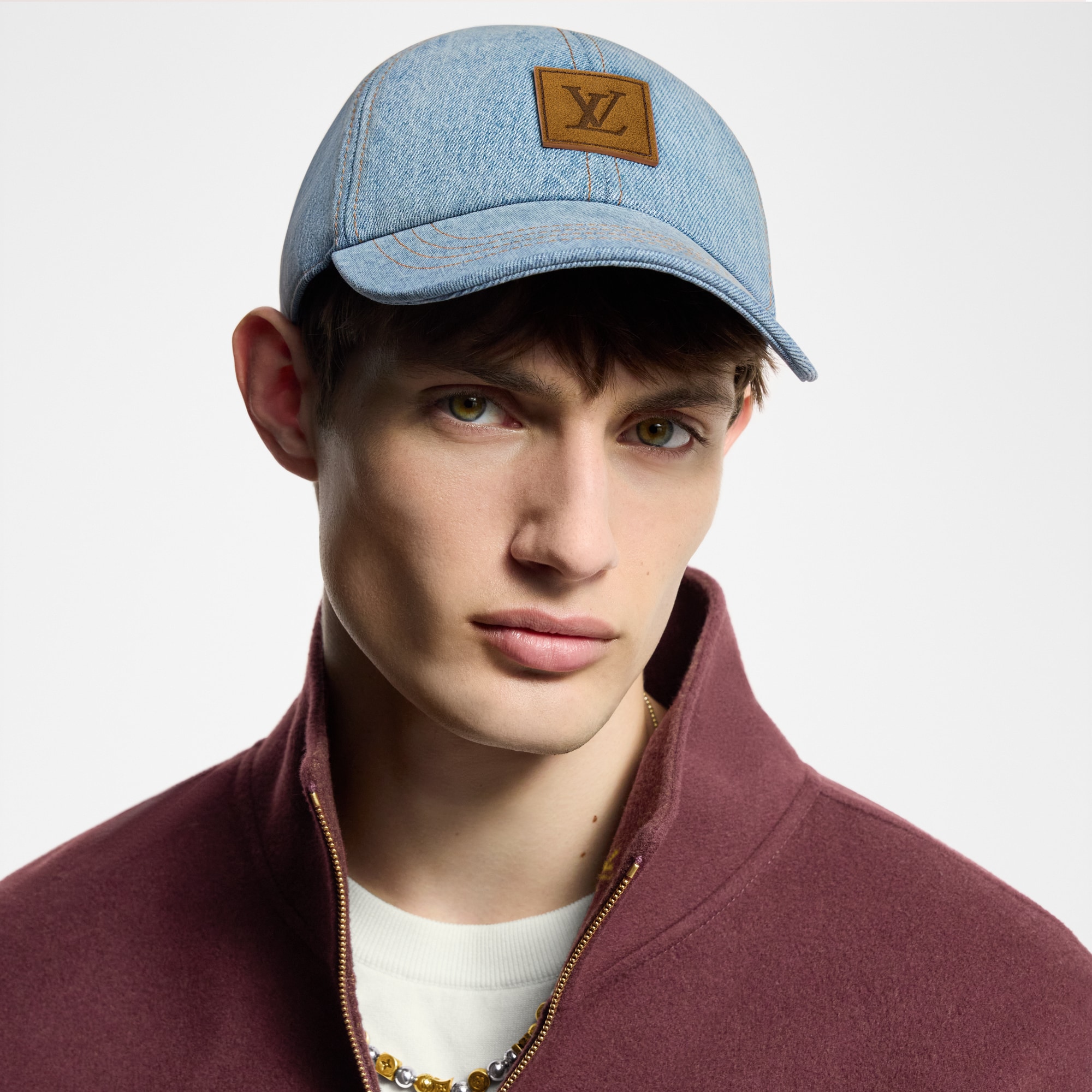 LV Staples Denim Cap . in Men