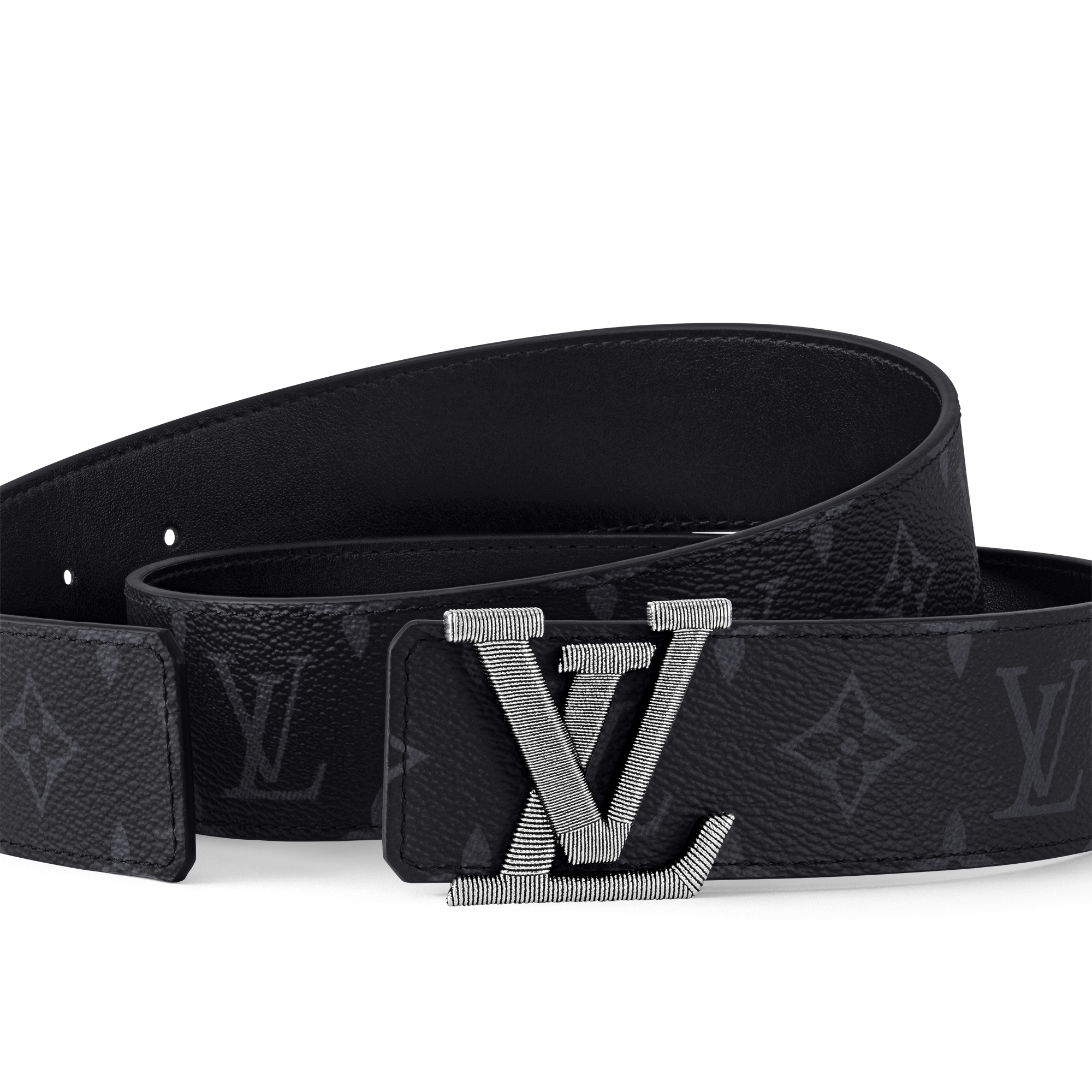 LV Stitch 40mm Reversible Belt Monogram Eclipse in Men