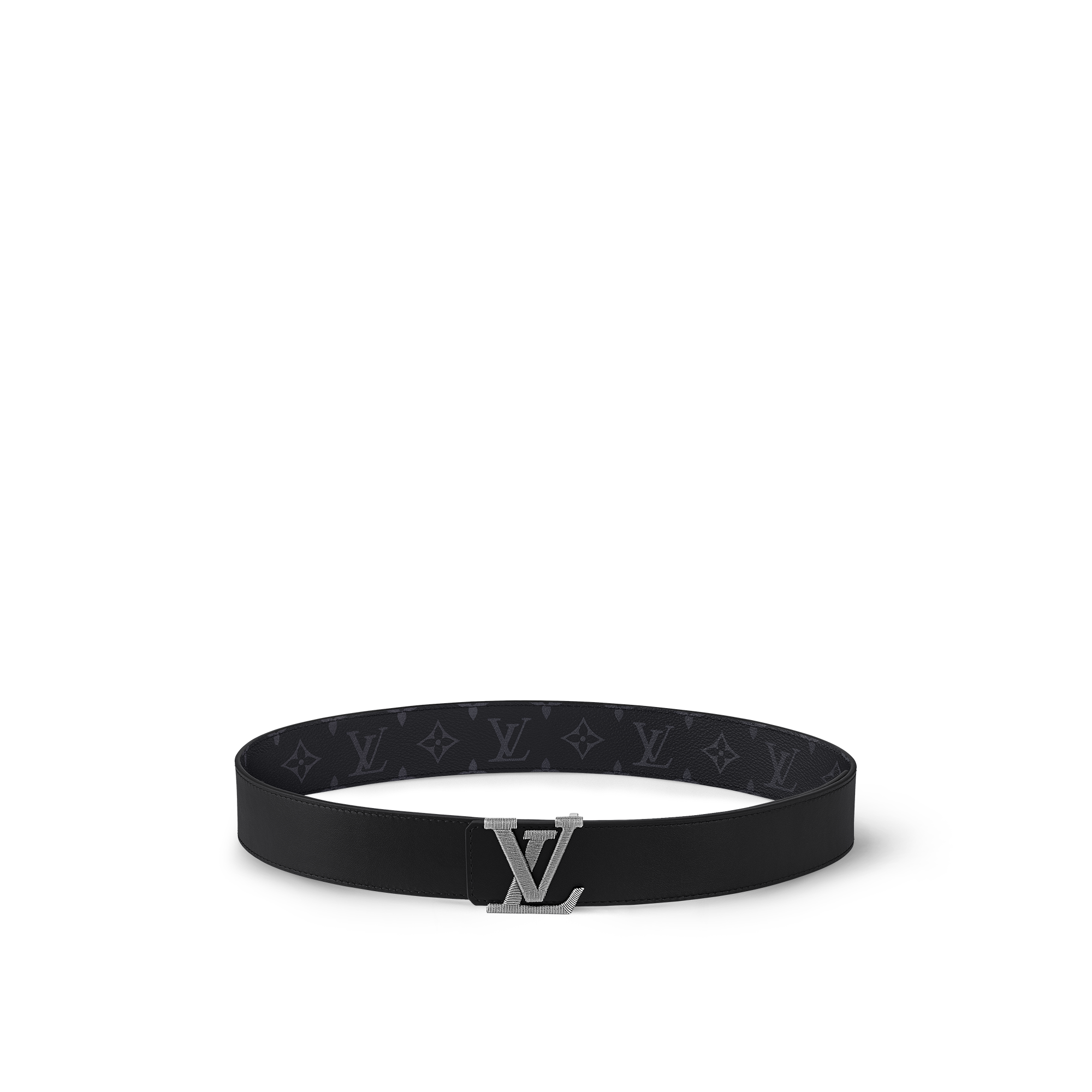 LV Stitch 40mm Reversible Belt Monogram Eclipse in Men