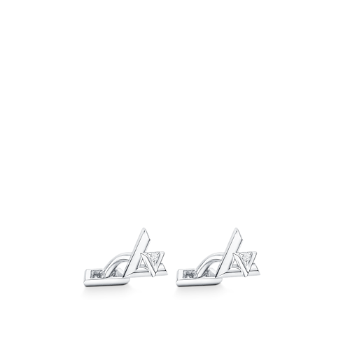 LV Volt One Cufflinks, White Gold And Diamonds in Jewellery's Categories All Fine Jewellery collections by Louis Vuitton (Product zoom)