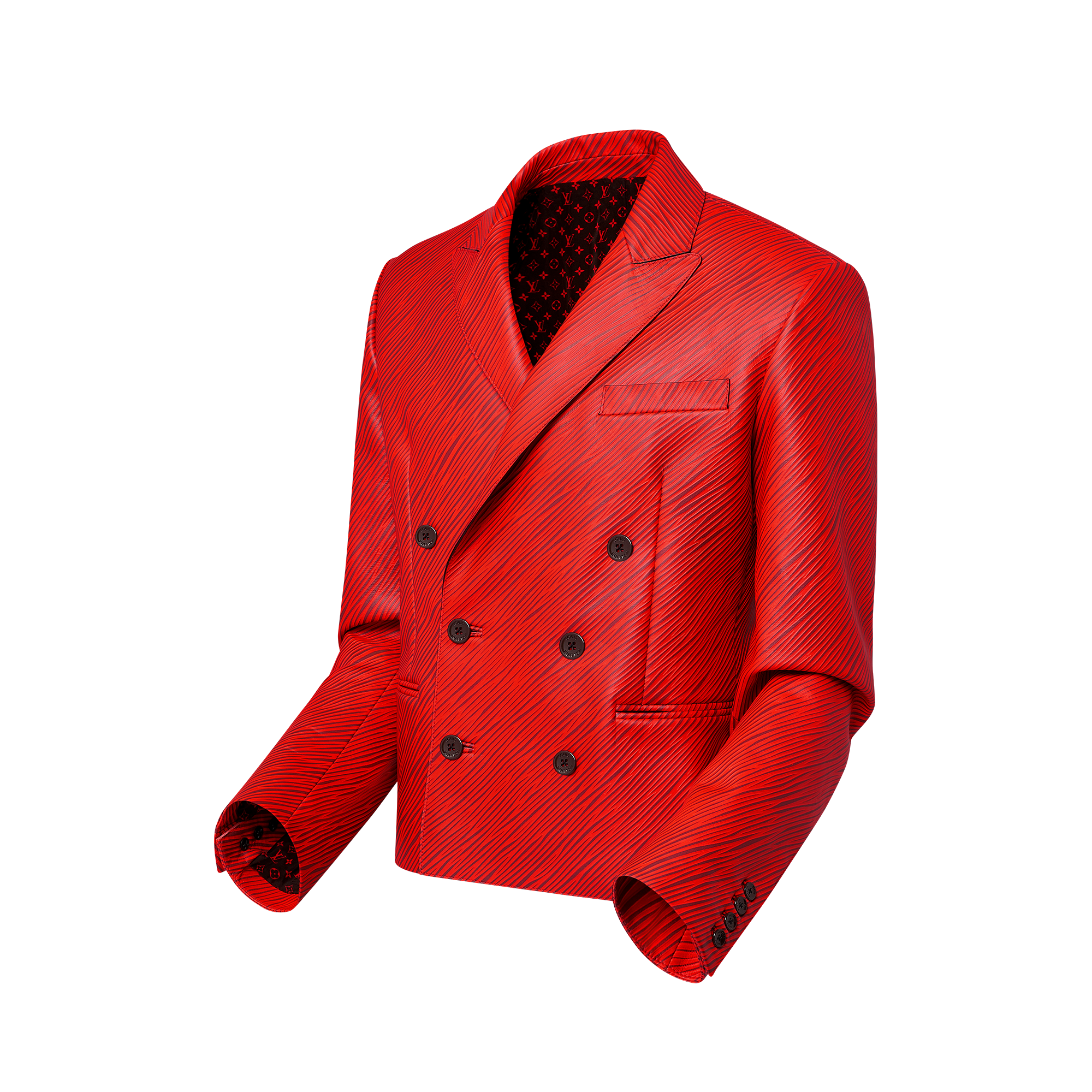 LV x Park Seo-Bo Epi Double-Breasted Leather Jacket  in Men