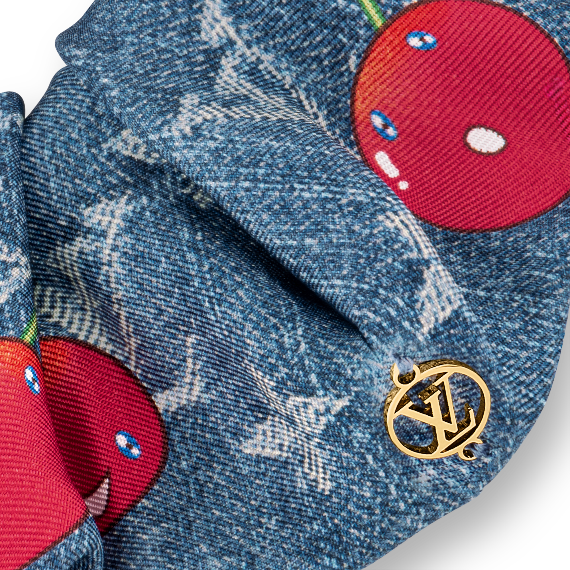 LV x TM Denim Cerise Scrunchy . in Women