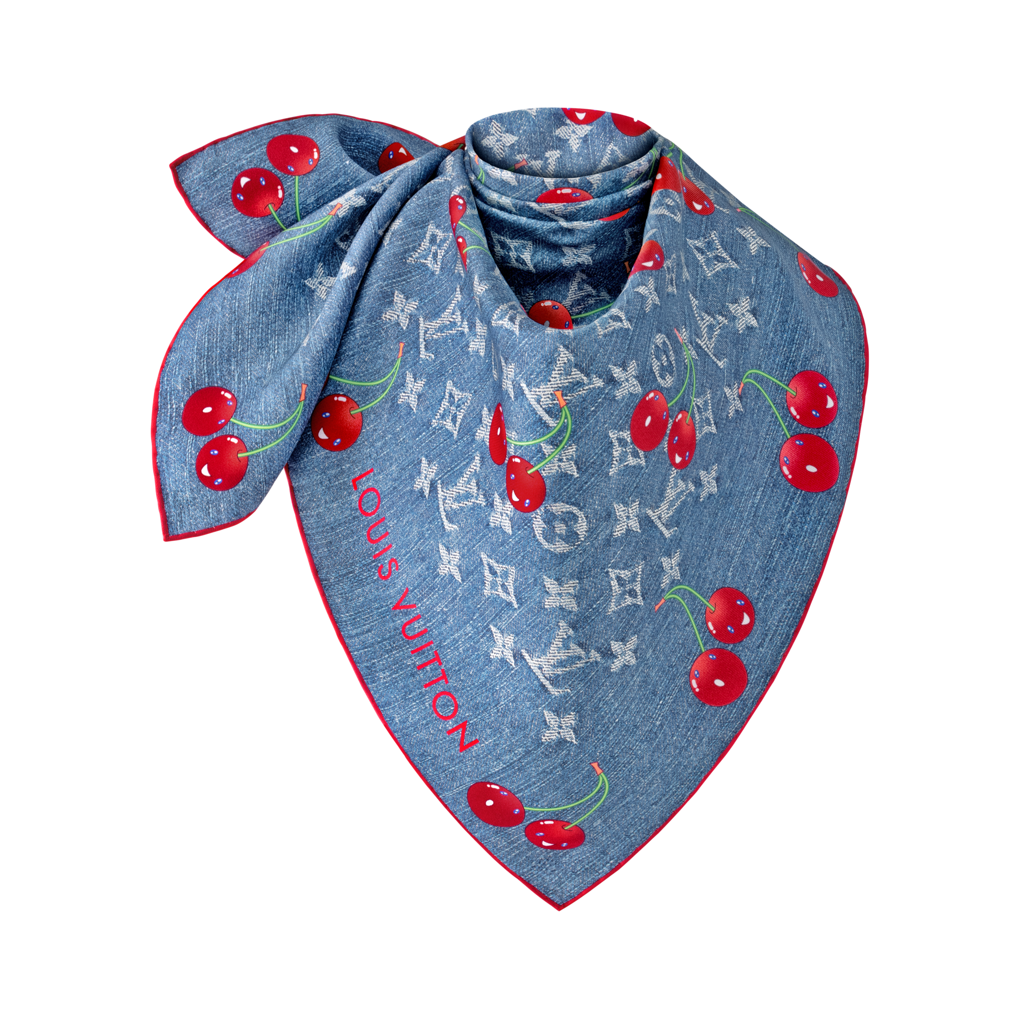 LV x TM Denim Cerise Square 90 . in Women