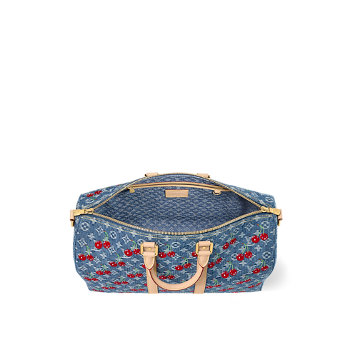 LV x TM Keepall Bandoulière 45 Monogram Denim in Women's Travel All Luggage and Accessories collections by Louis Vuitton (Product zoom)