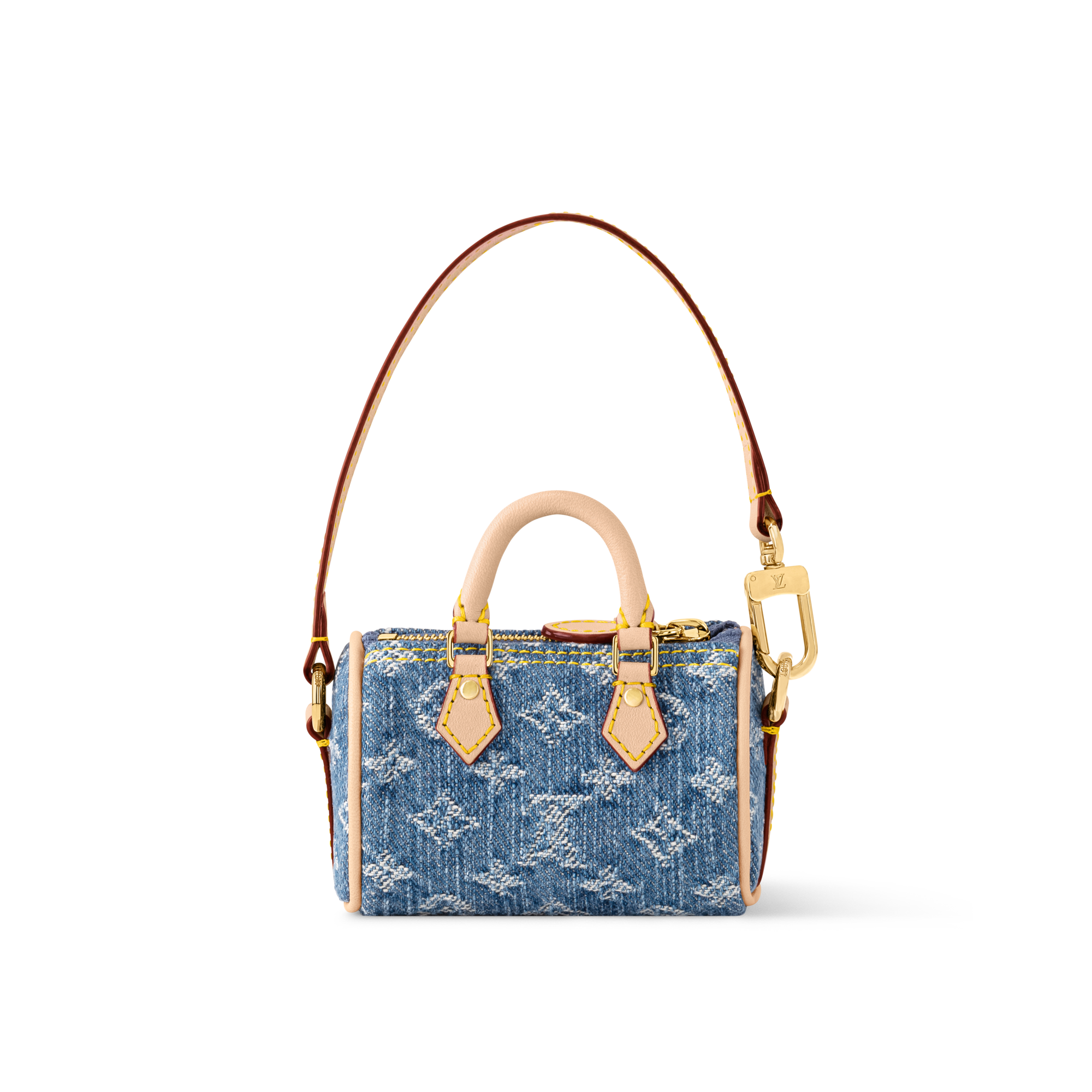 LV x TM Micro Speedy Denim Cerise Bag Charm . in Women