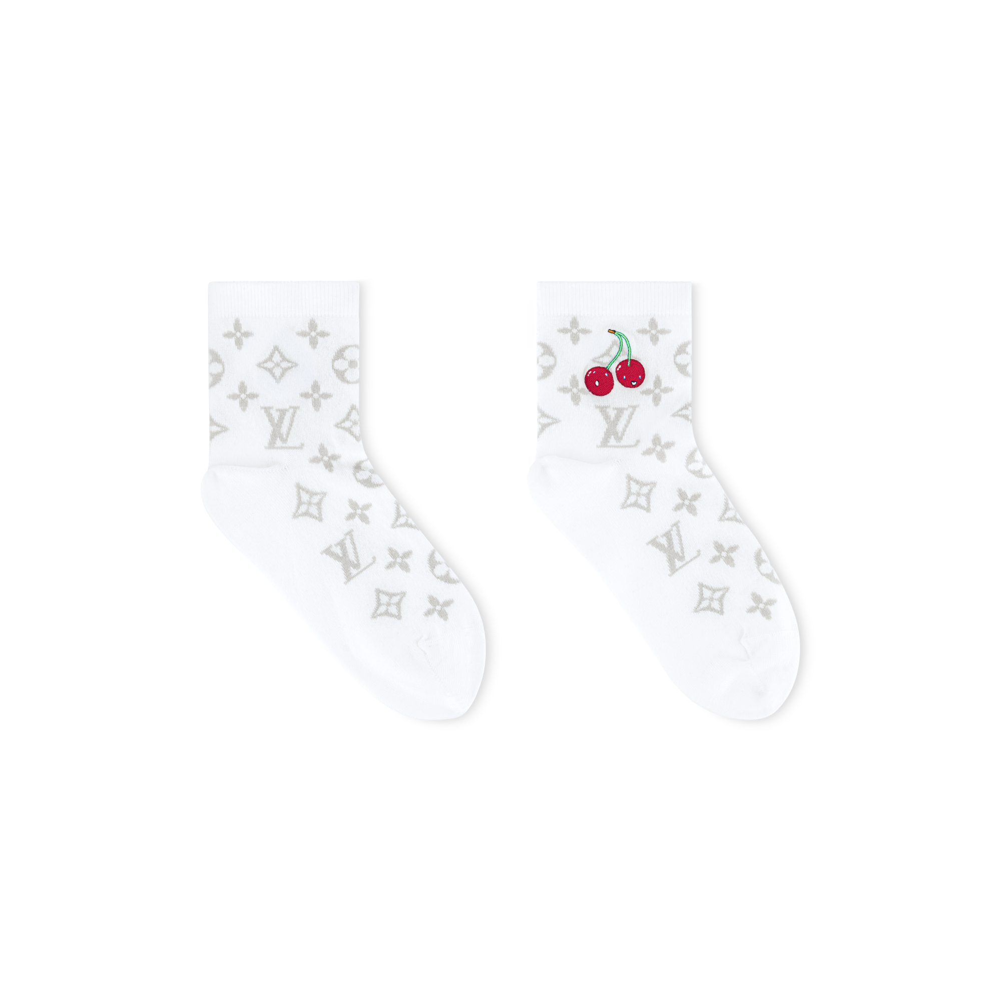 LV x TM Monogram Cerise Socks . in Women