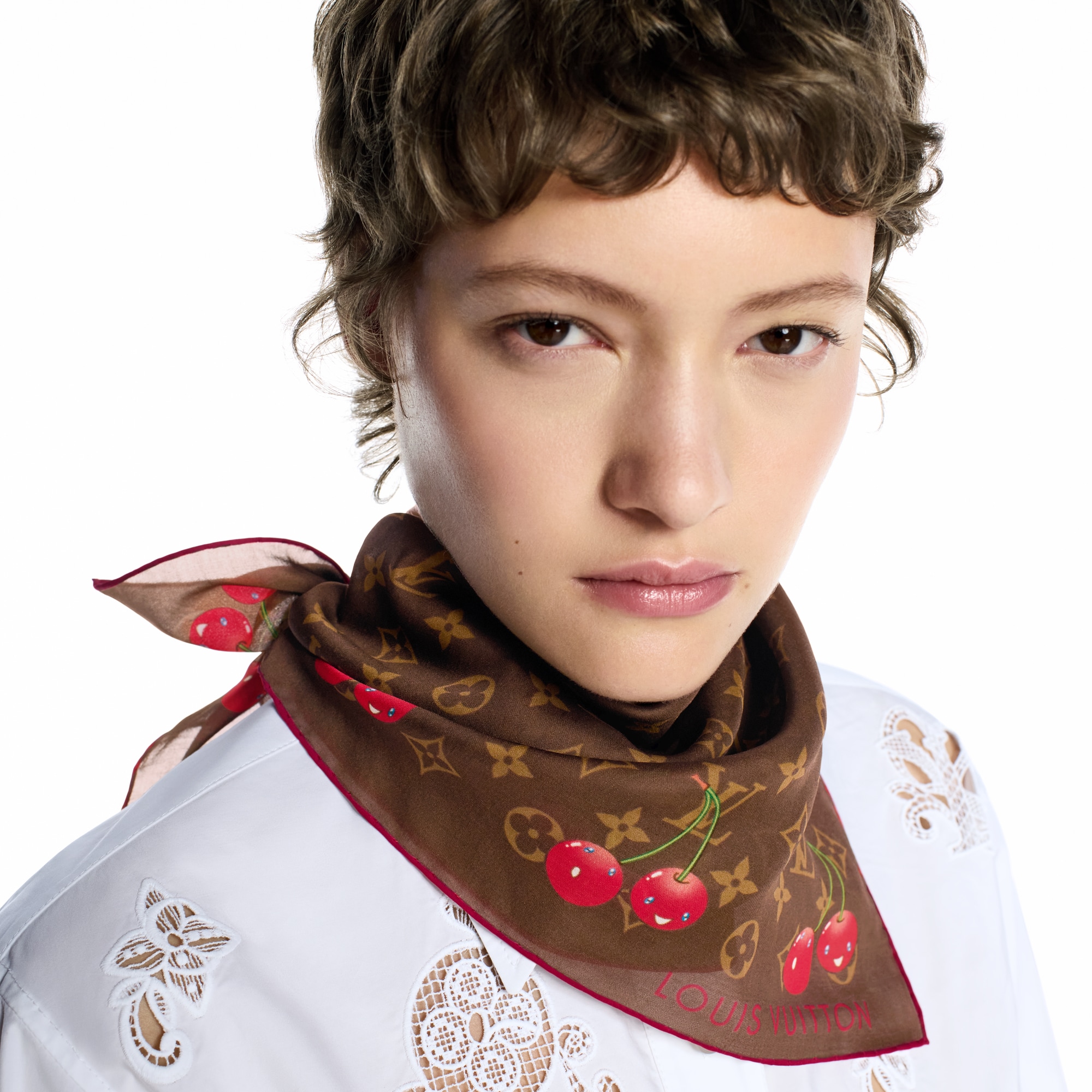 LV x TM Monogram Cerise Square 55 . in Women