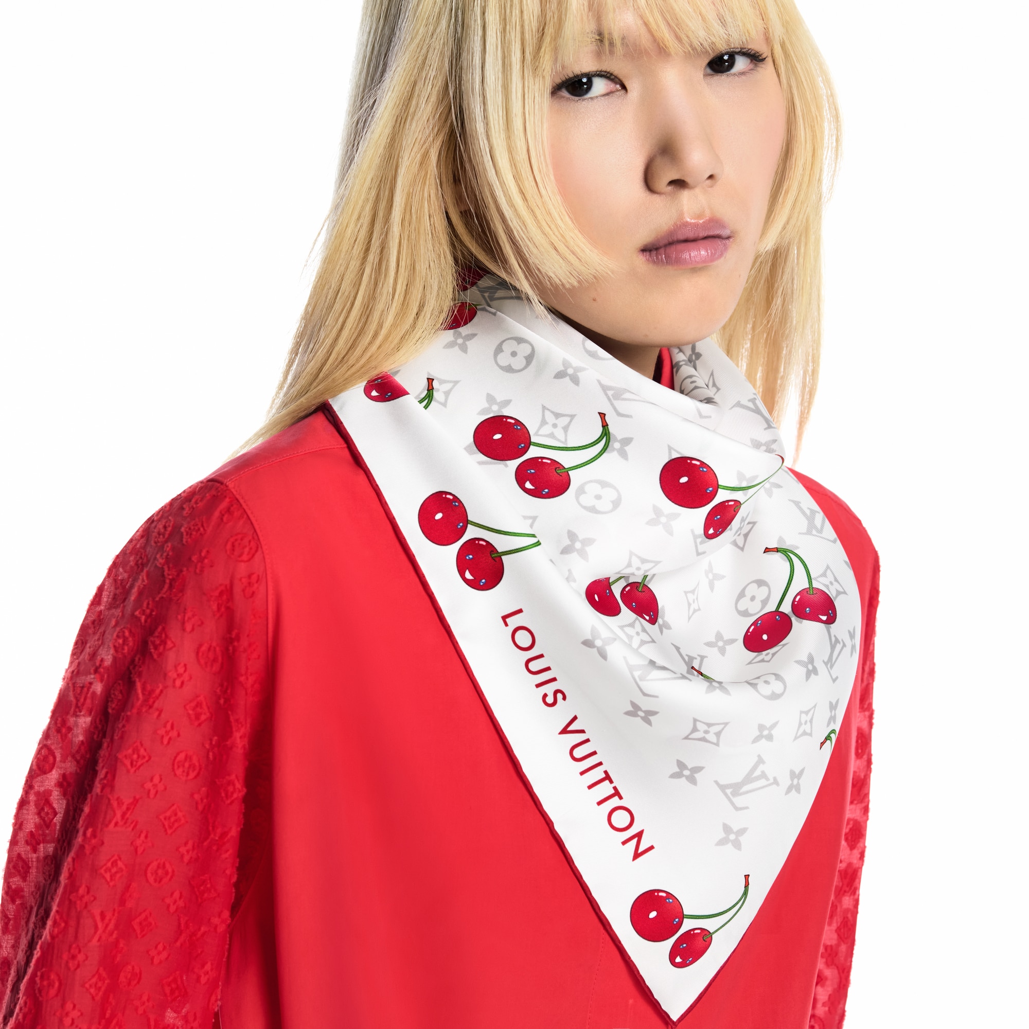 LV x TM Monogram Cerise Square 90 . in Women