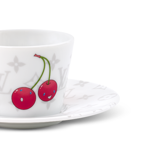 LV x TM Set of 2 Coffee Cups and Saucers Monogram Cerises in Trunks, Travel and Home's Home and Art of Dining Art of Dining collections by Louis Vuitton (Product zoom)