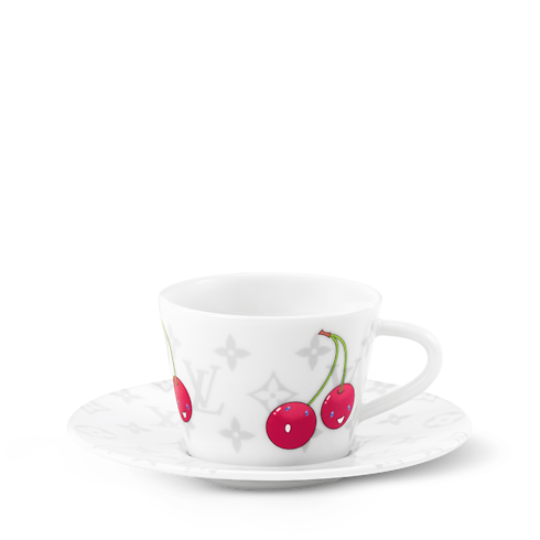 LV x TM Set of 2 Coffee Cups and Saucers Monogram Cerises in Trunks, Travel and Home's Home and Art of Dining Art of Dining collections by Louis Vuitton (Product zoom)