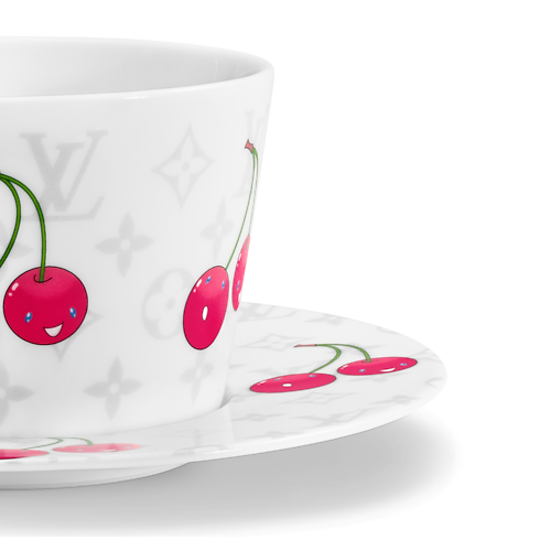 LV x TM Set of 2 Teacups and Saucers Monogram Cerises in Trunks, Travel and Home's Home and Art of Dining Art of Dining collections by Louis Vuitton (Product zoom)