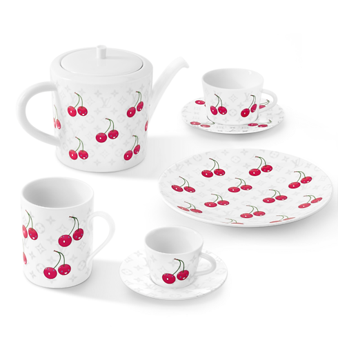 LV x TM Set of 2 Teacups and Saucers Monogram Cerises in Trunks, Travel and Home's Home and Art of Dining Art of Dining collections by Louis Vuitton (Product zoom)