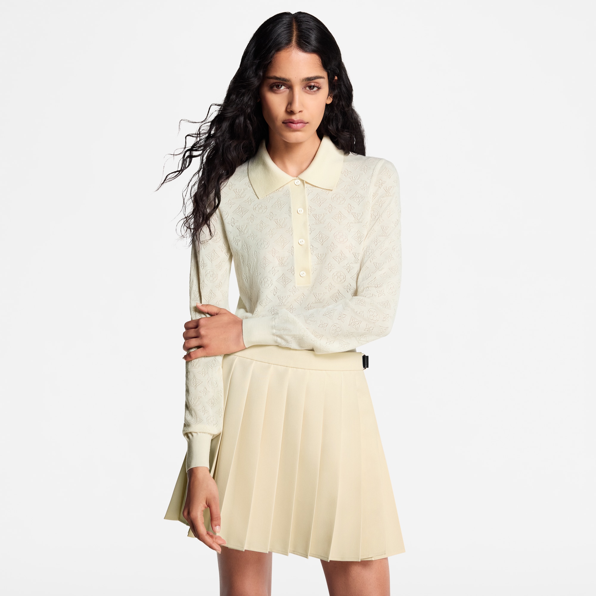 Mahina Long-Sleeved Polo Top  in Women