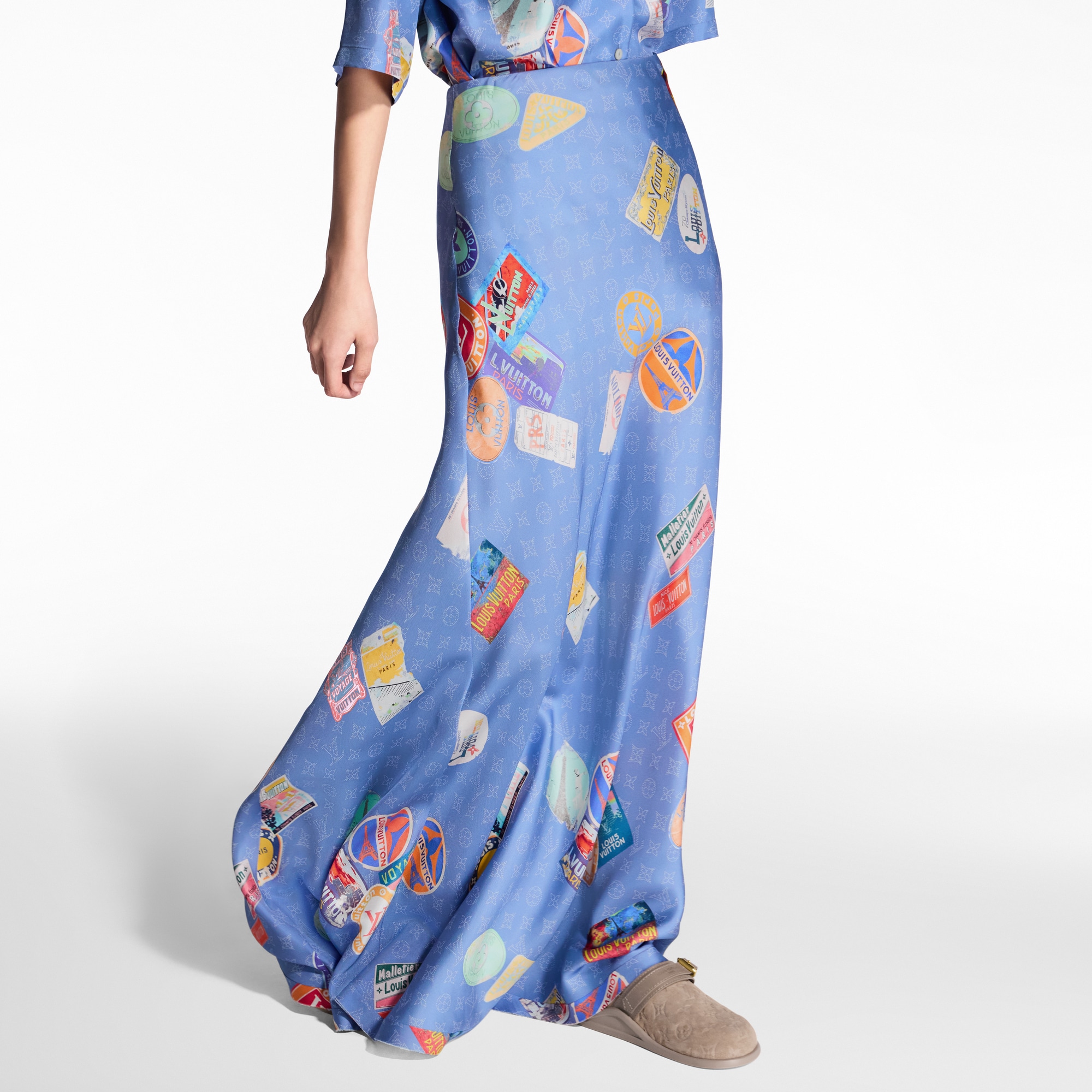 Mahina Patch Flared Maxi Skirt  in Women