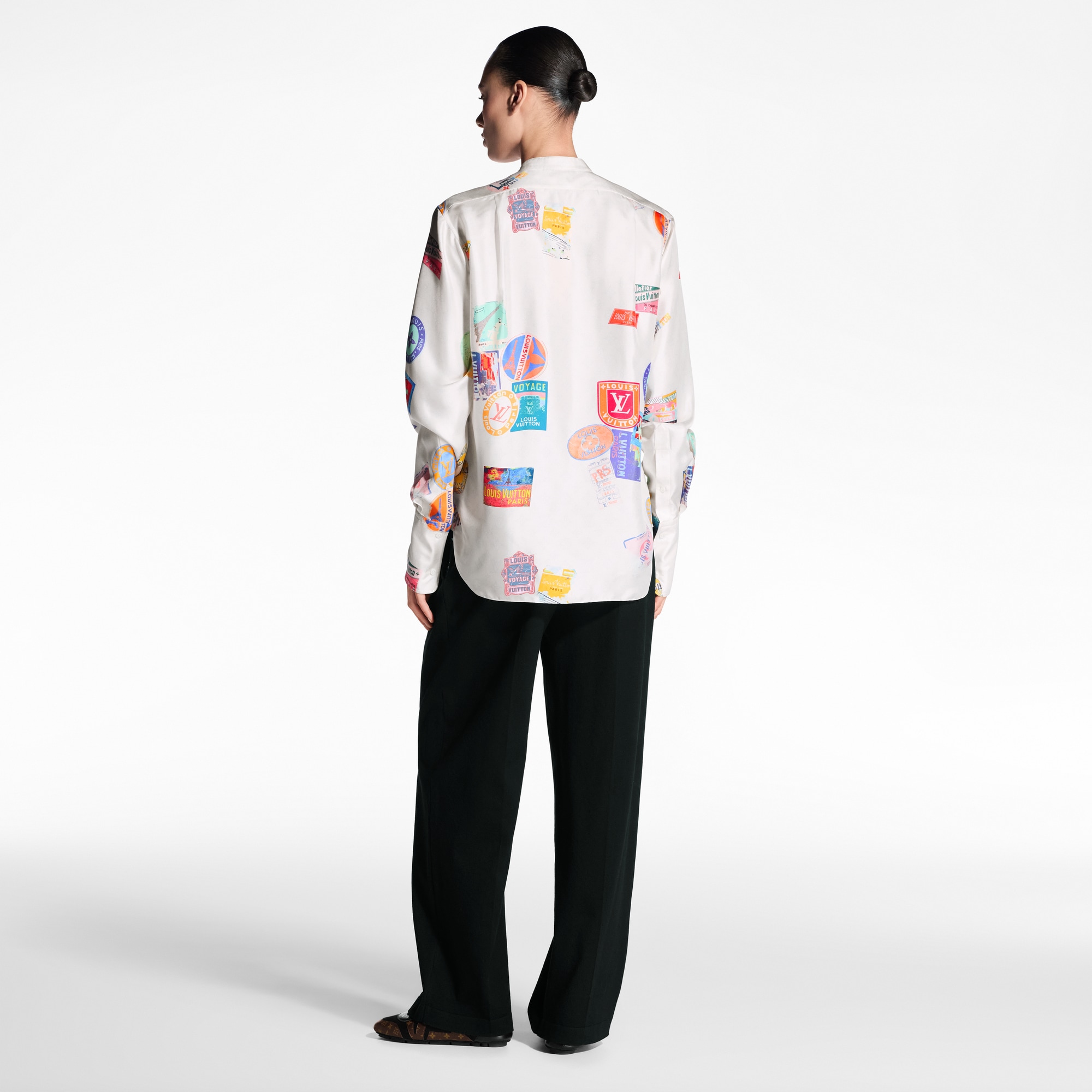 Mahina Patch Silk Shirt  in Women