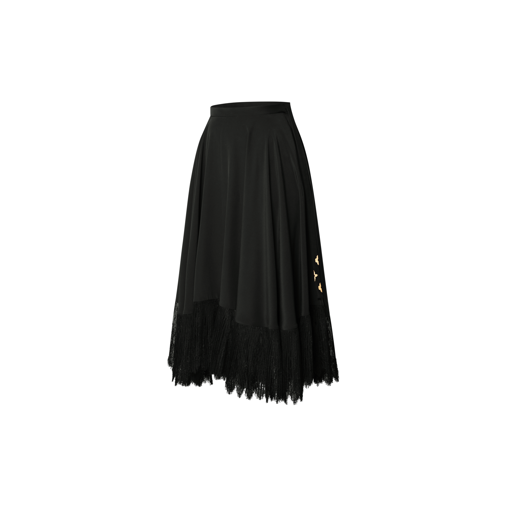 Midi Skirt W/ Pleated Hem  in Women