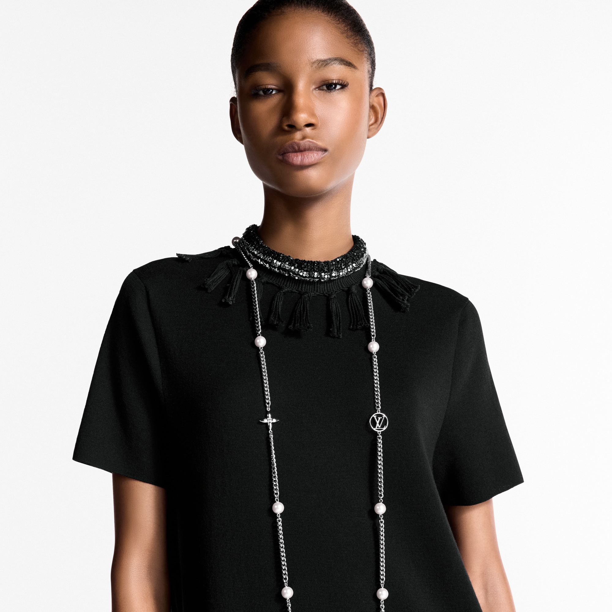 Midnight Pearl Sautoir . in Women