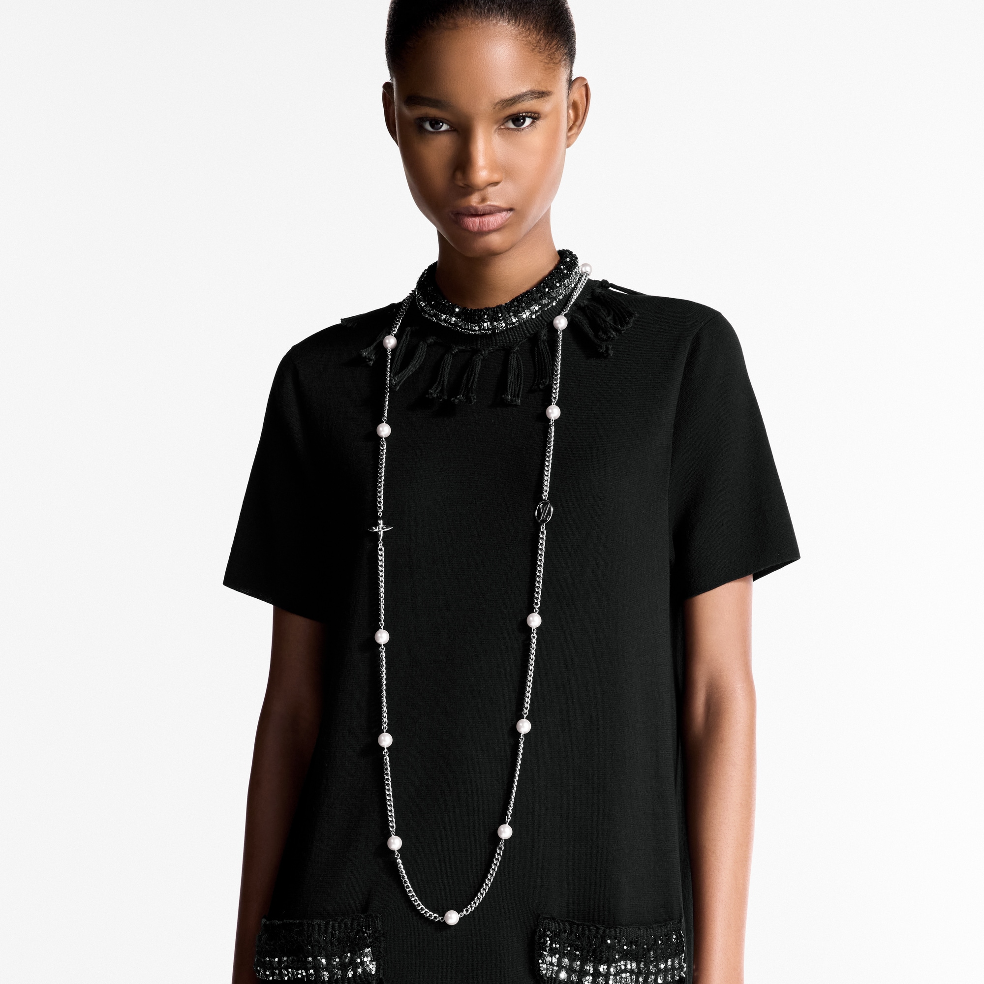Midnight Pearl Sautoir . in Women
