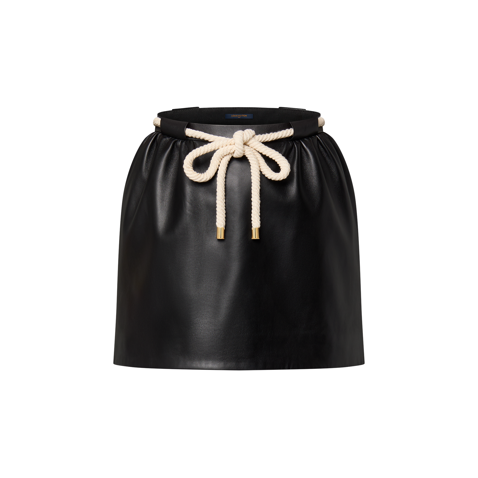 Mini Leather Skirt W/ Rope Belt  in Women