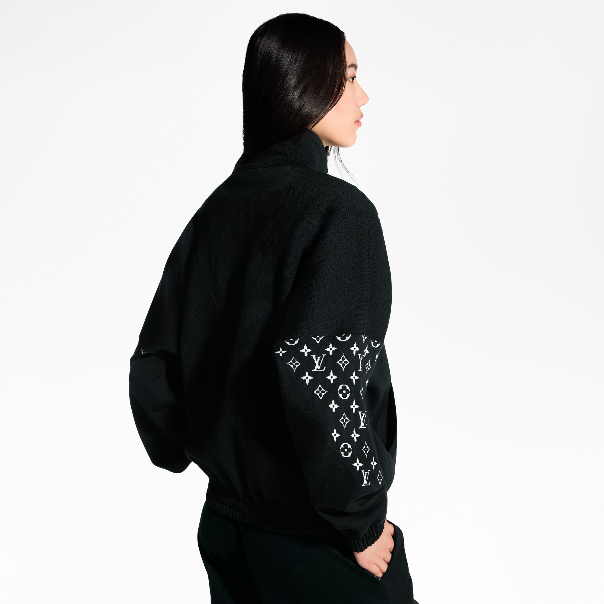 Monogram Accent Knit Jacket  in Women