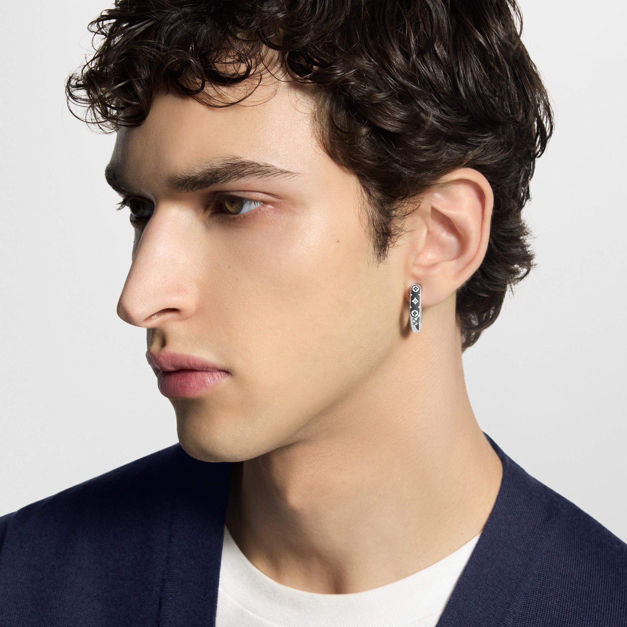 Monogram Chain Hoop Earring . in Men