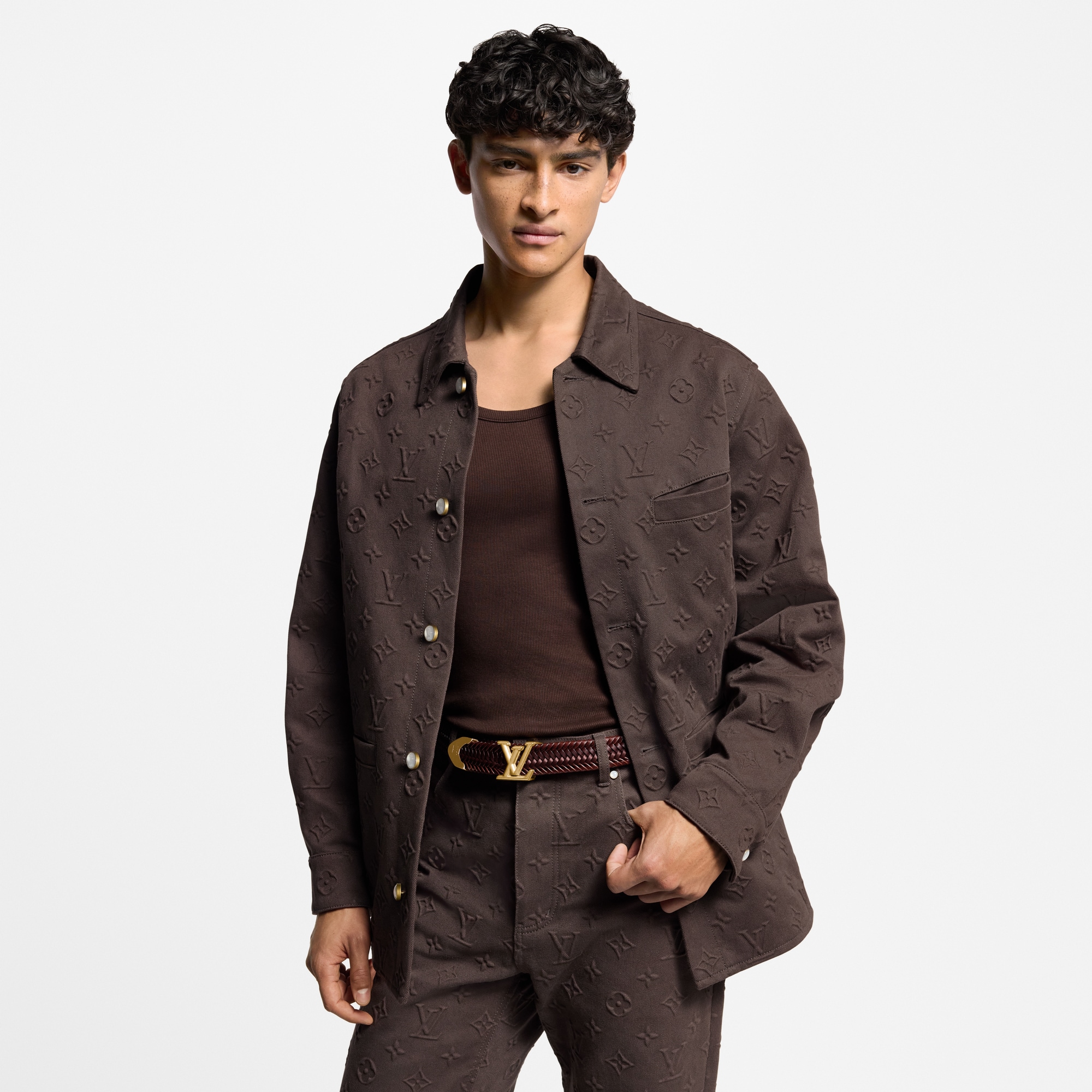Monogram Embossed Overshirt  in Men
