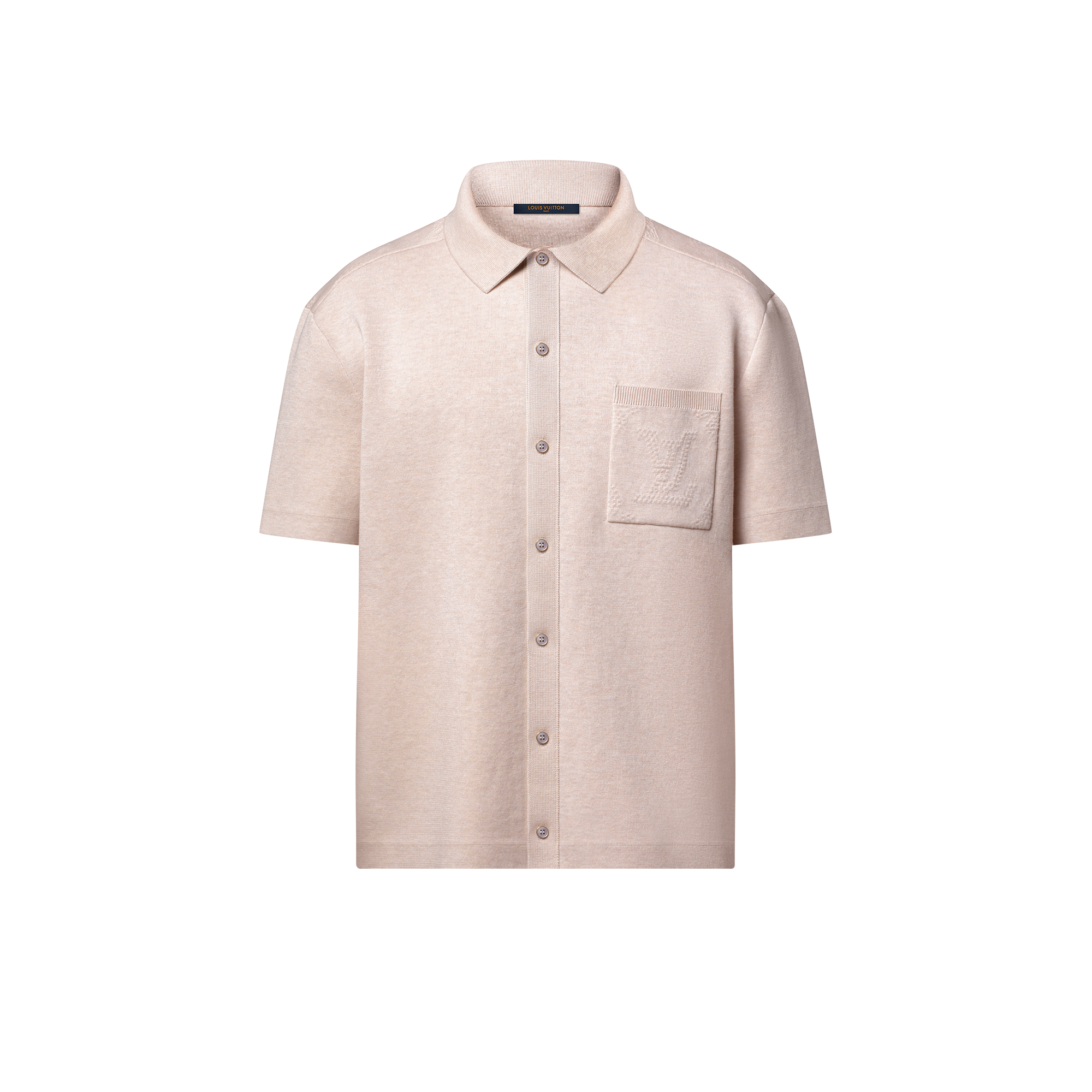 Monogram Embossed Short-Sleeved Knit Shirt  in Men