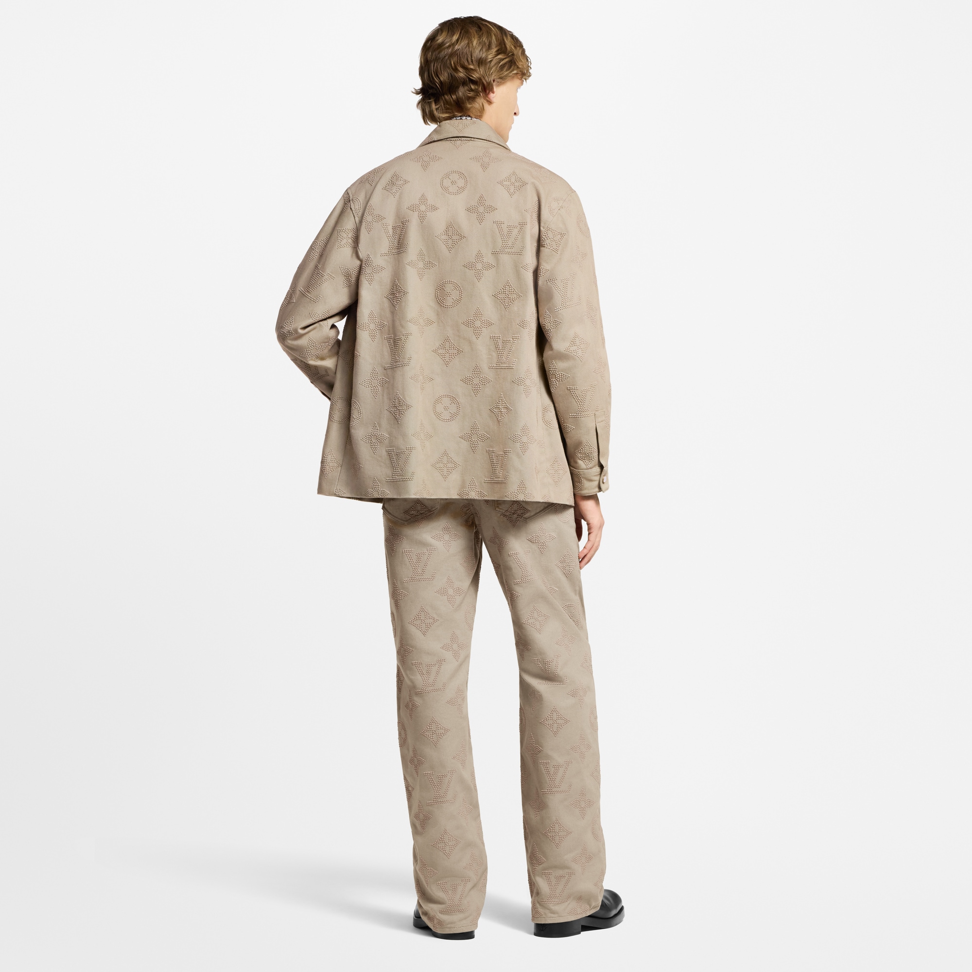 Monogram Embroidered Chic Overshirt  in Men