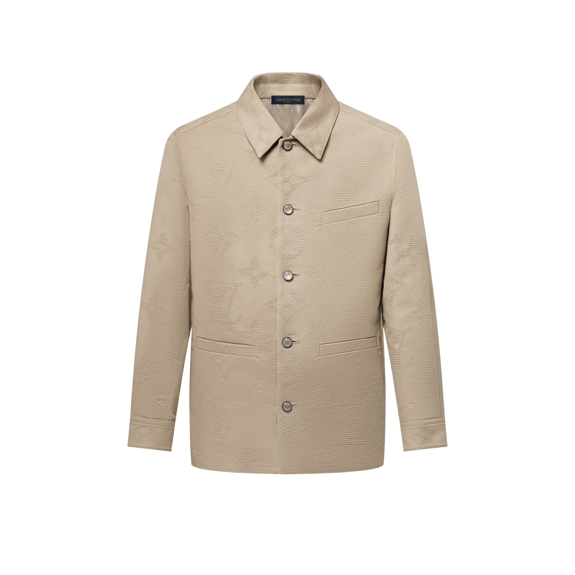 Monogram Embroidered Chic Overshirt  in Men