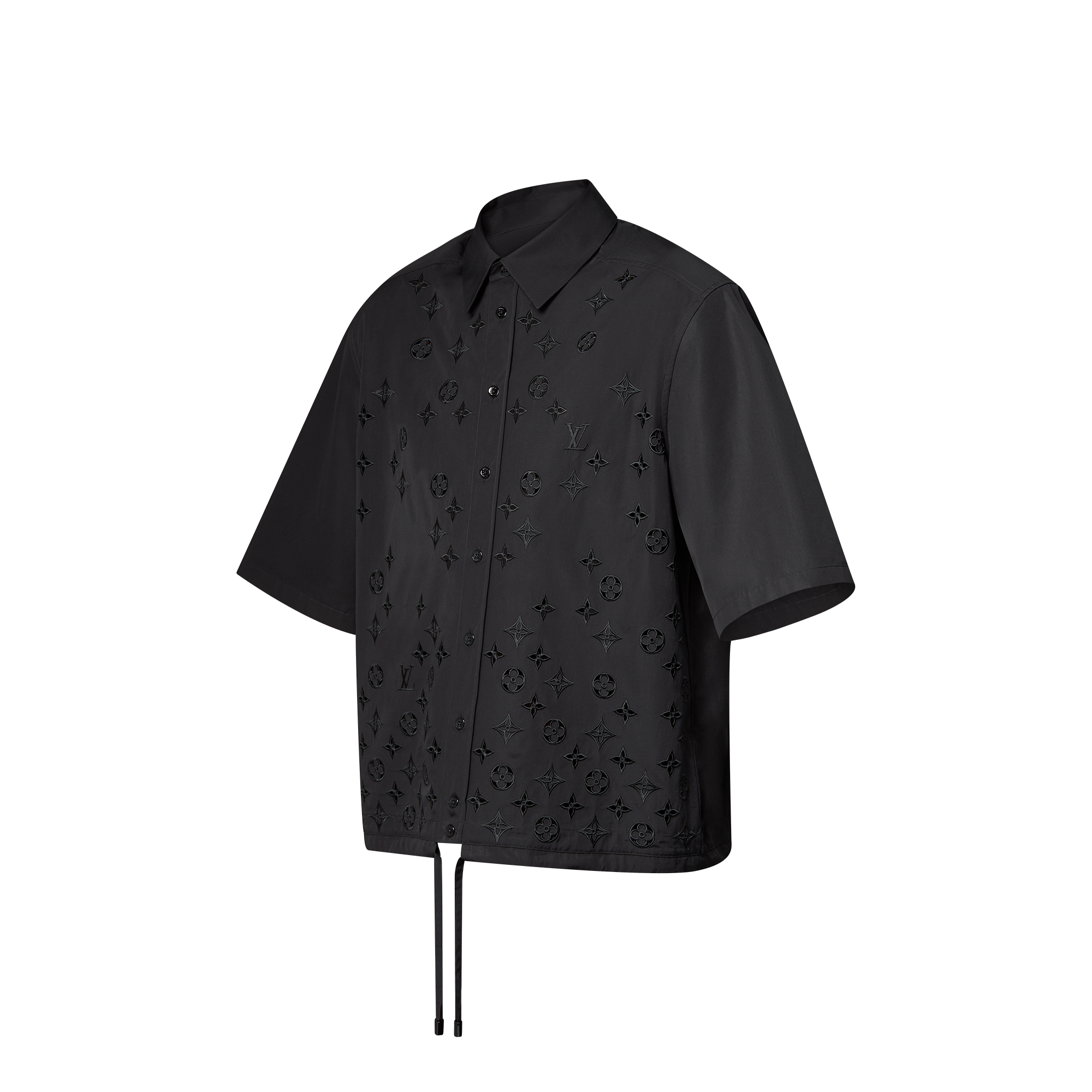 Monogram Flowers Embroidered Short-Sleeved Shirt  in Men