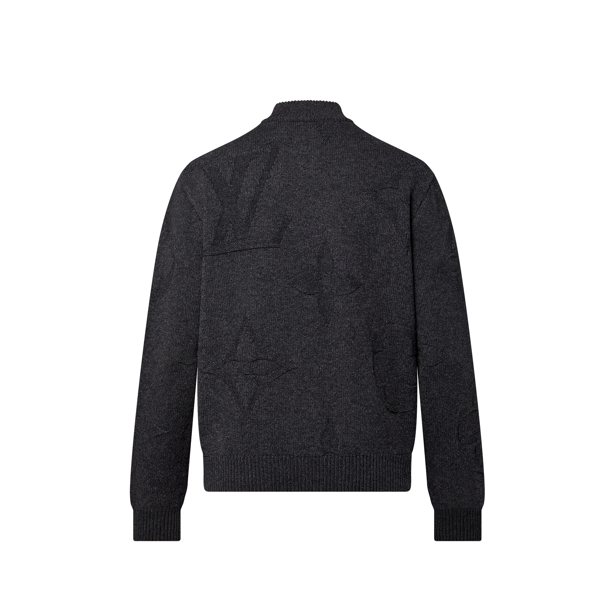 Monogram Jacquard Wool Half Zip Pullover  in Men