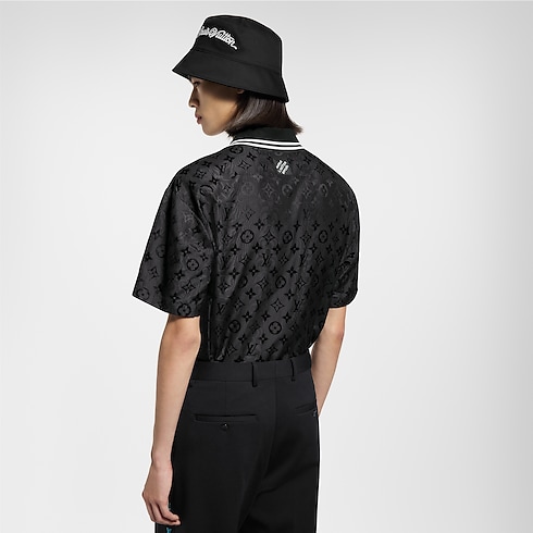 Monogram Moire Jacquard Short-Sleeved Silk Shirt in Men's Ready-to-Wear Shirts collections by Louis Vuitton (Product zoom)