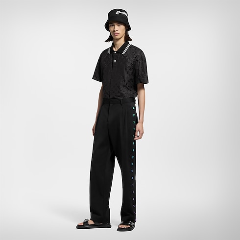 Monogram Moire Jacquard Short-Sleeved Silk Shirt in Men's Ready-to-Wear Shirts collections by Louis Vuitton (Product zoom)